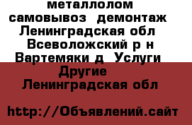 металлолом, самовывоз, демонтаж - Ленинградская обл., Всеволожский р-н, Вартемяки д. Услуги » Другие   . Ленинградская обл.